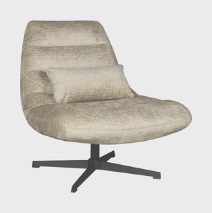 LABEL51 Draaifauteuil 'Nox' Elegance stof, kleur Beige