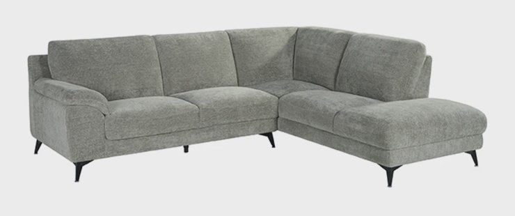 LABEL51 Loungebank 'Santino' Rechts, Elite stof, kleur Stone