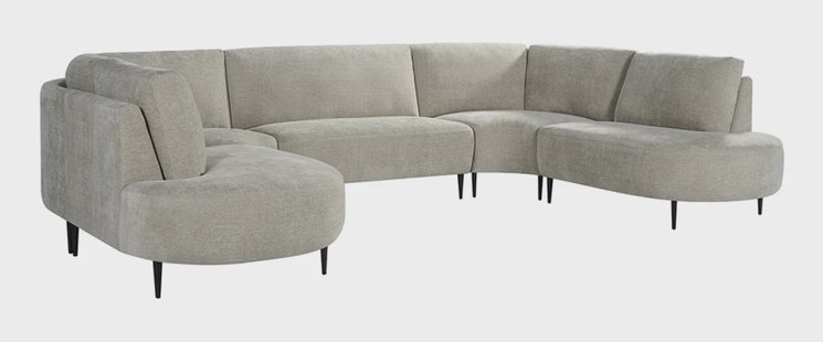 LABEL51 U-Bank 'Milano' Elite stof, kleur Naturel