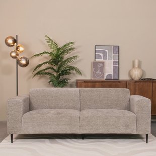 LABEL51 3-zits Bank 'Eden' Elite stof, kleur Stone