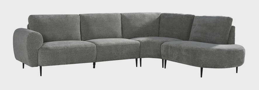 LABEL51 Hoekbank 'Milano' Rechts, Elite stof, kleur Stone