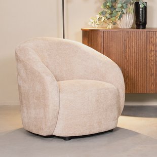 LABEL51 Fauteuil 'Alby' Elite stof, kleur Naturel