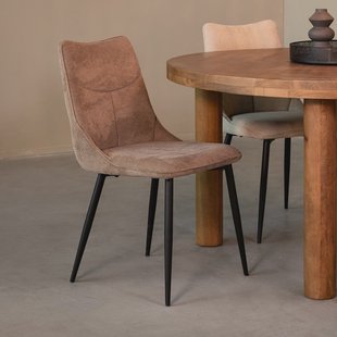 LABEL51 Eetkamerstoel 'Riv' kleur Clay