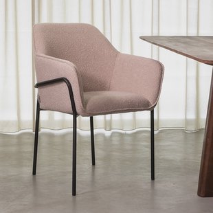 LABEL51 Eetkamerstoel 'Dexter' Bouclé, kleur Naturel