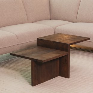 LABEL51 Salontafel 'Skip' Espresso Mangohout, 90 x 50cm