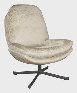 LABEL51 Draaifauteuil 'Noel' Elegance stof, kleur Beige
