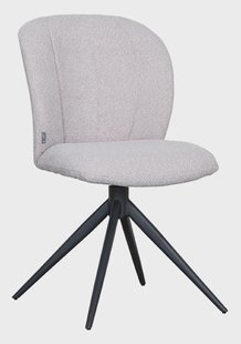 LABEL51 Draaibare Eetkamerstoel 'Kimo' Bouclé, kleur Naturel