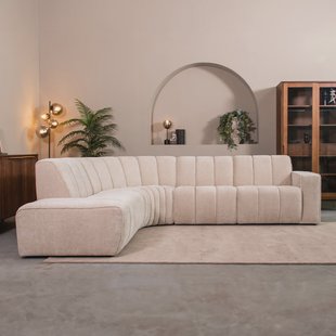 LABEL51 Hoekbank 'Vitoro' Links, Elite stof, kleur Naturel