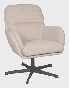 LABEL51 Draaifauteuil 'Moss' Bouclé, kleur Naturel