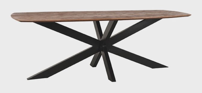 LABEL51 Deens Ovale Eettafel 'Zane' Espresso Mangohout, 190 x 100cm