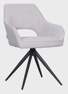 LABEL51 Draaibare Eetkamerstoel 'Finley' Bouclé, kleur Naturel