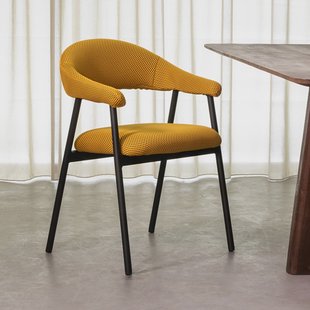 LABEL51 Eetkamerstoel 'Amaze' Breathe stof, kleur Oker