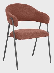 LABEL51 Eetkamerstoel 'Lowen' Bouclé, kleur Terra