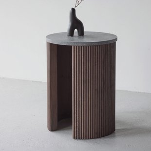 Nohr Ronde Bijzettafel 'Phallon' 40cm, kleur Mokka/Betonlook