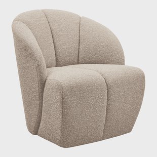 WOOOD Draaifauteuil 'Mojo' Bouclé, kleur Beige Melange