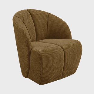 WOOOD Draaifauteuil 'Mojo' Geweven Rib, kleur Honing Geel