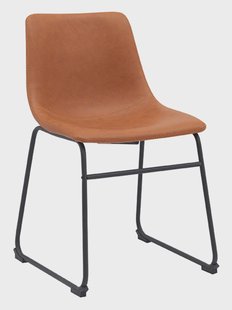 LABEL51 Eetkamerstoel 'Risto' Lederlook, kleur Cognac