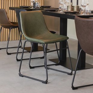 LABEL51 Eetkamerstoel 'Risto' Lederlook, kleur Hunter