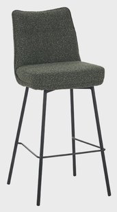 LABEL51 Barkruk 'Lennon' Bouclé, kleur Forest (zithoogte 78cm)