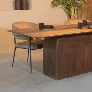 LABEL51 Eettafel 'Owen' Mangohout, 230 x 100cm