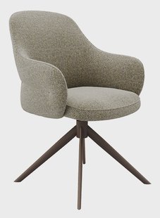 LABEL51 Draaibare Eetkamerstoel 'Bern' Bouclé, kleur Grijs