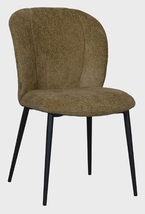 LABEL51 Eetkamerstoel 'Vino' Elite stof, kleur Mustard