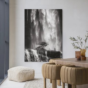 Urban Cotton Wandkleed 'Germinate' 145 x 190cm in Frame - black