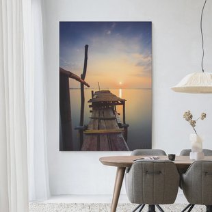 Urban Cotton Wandkleed 'Sun Shy Cirebon' 80 x 110cm in Frame - black