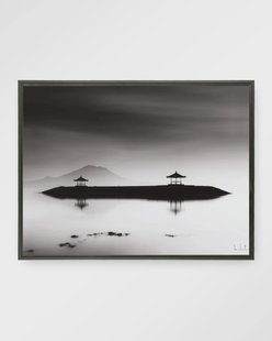 Urban Cotton Wandkleed 'Harmony Bali' 80 x 110cm in Floating Frame - black