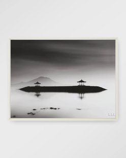 Urban Cotton Wandkleed 'Harmony Bali' 145 x 190cm in Floating Frame - off white