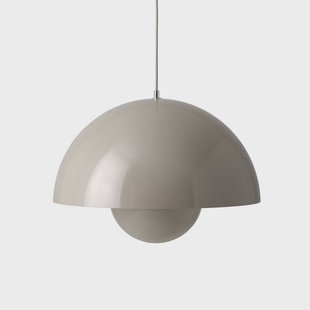 Flowerpot VP2 hanglamp grijs-beige &Tradition - Woonkamer - Designer - Metaal