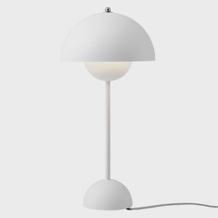 Flowerpot VP3 tafellamp, mat wit, 50 cm - &TRADITION - Woonkamer - Designer - Metaal - 1 lamp
