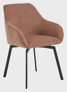 Bendt Draaibare Eetkamerstoel 'Aisling' Chenille, kleur Rosewood