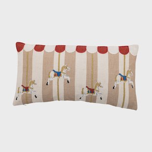 Bloomingville Merry-go-round kussen 30x60 cm Natuur