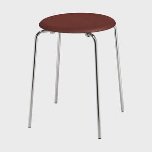 Fritz Hansen Dot leren kruk Chestnut