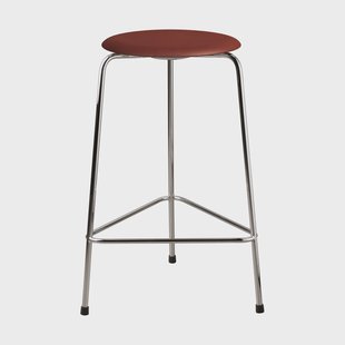 Fritz Hansen Dot hoge leren kruk Chestnut