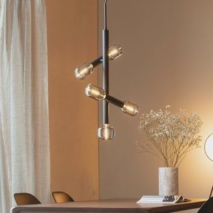 Zuiver Hanglamp 'Hawk' Tall, 6-lamps, kleur Zwart