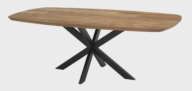 DTP Home Eettafel 'Evo' Deens ovaal, Teakhout, 220 x 110cm