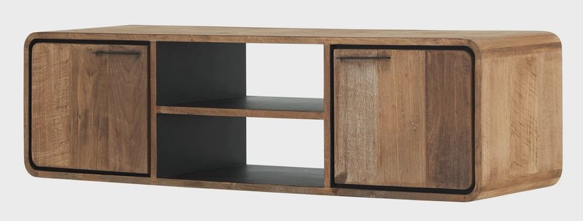 DTP Home Zwevend TV-meubel 'Evo' Teakhout, 145cm