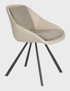 Dutchbone Eetkamerstoel 'Wakefield' kleur Ivory