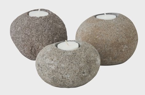 MUST Living Kaarshouder 'Riverstone' Set van 3 stuks, 8cm