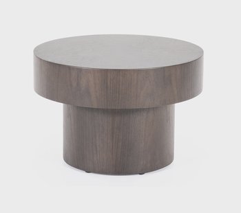 Eleonora Ronde Bijzettafel 'Bobbie' Walnoot, 45cm, kleur Bruin