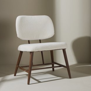 Nohr Fauteuil 'Valeri' Bouclé, kleur Wit