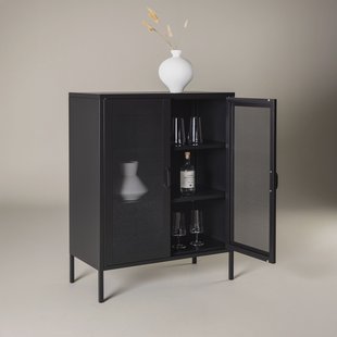 Nohr Opbergkast 'Carmilla' 101 x 80cm, kleur Zwart