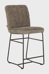 MUST Living Barstoel 'Zola' Chenille, kleur Bruin