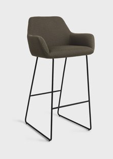 Jesper Home Barkruk 'Hiroo' Slide Black, kleur Jungle Jewel (zithoogte 75cm)