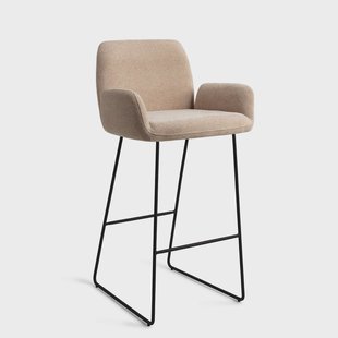 Jesper Home Barkruk 'Misaki' Slide Black, kleur Funky Fudge (zithoogte 75cm)