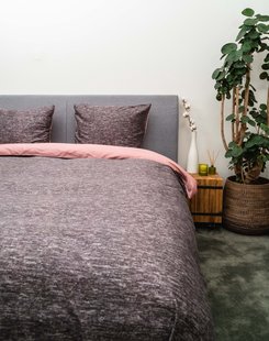 Sale - Kayori Koia - Dekbedovertrek - Katoensatijn - 260/200-220 - Mauve