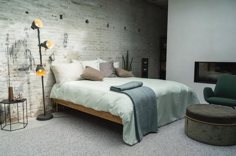 Sale - Kayori Shizu - Dekbedovertrek - Katoensatijn - 140/200-220 - Groen