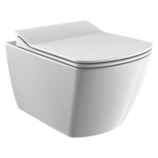 Creavit Design Hangend Toilet - 37x51.3cm - spoelrandloos - verborgen bevestiging - wit EG321-11CB00E-0000